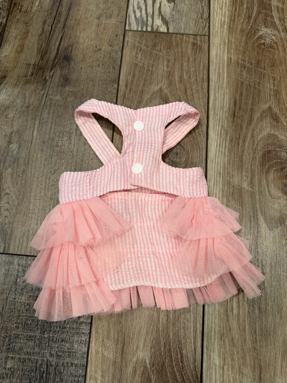 Boutique Pink Tulle Ruffle Pet Dress with Bow - Picture 11 of 11
